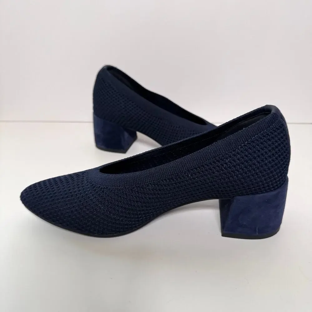 Eileen Fisher Womens Fabric Heel Shoes Size 6 Classic Office Neutral Blue